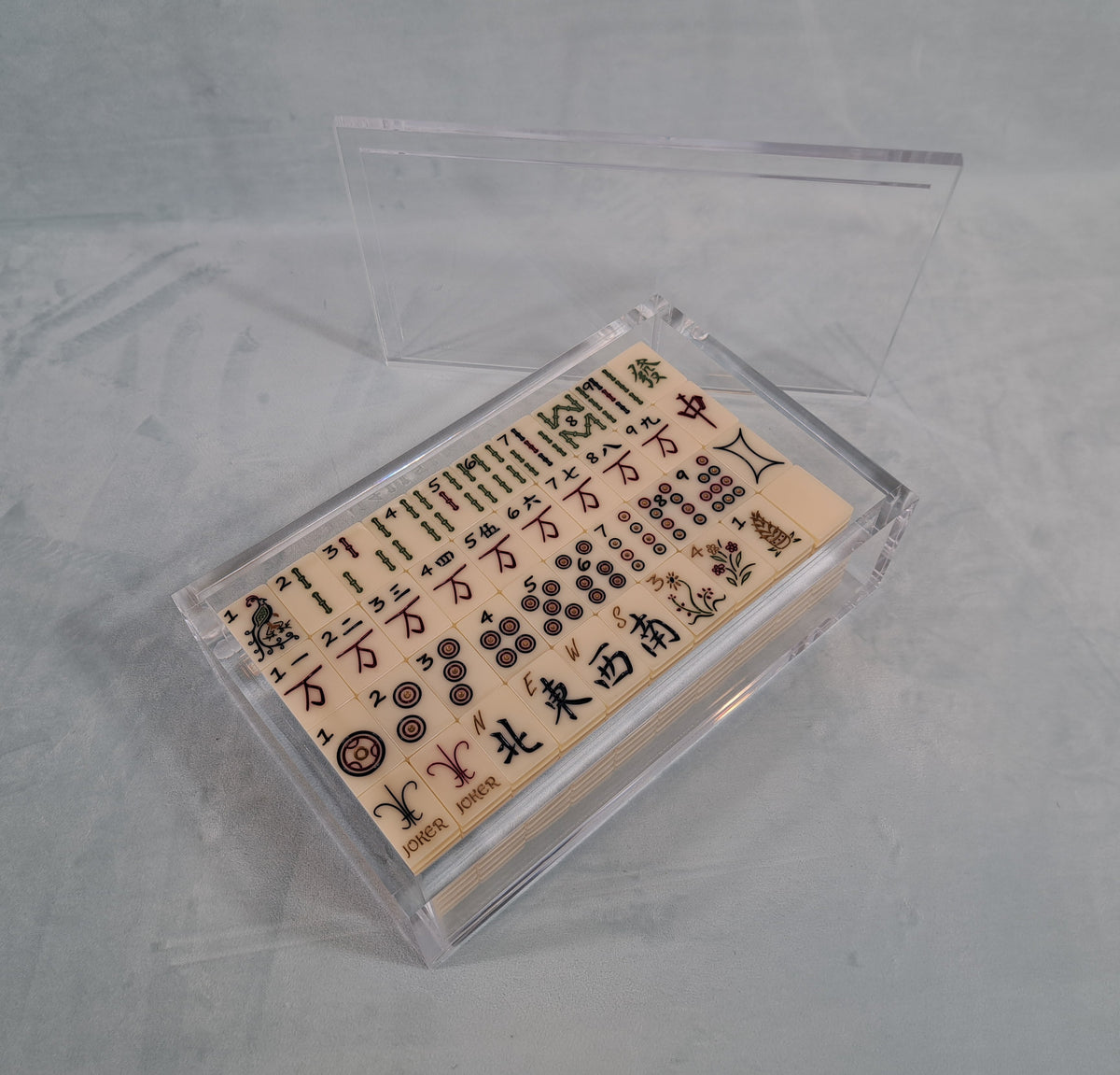 Mah Jongg Tile Display Box, Acrylic/Lucite.  Don’t just play… display!
