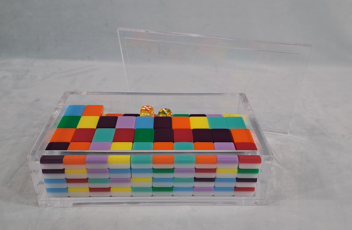 Mah Jongg Tile Display Box, Acrylic/Lucite.  Don’t just play… display!