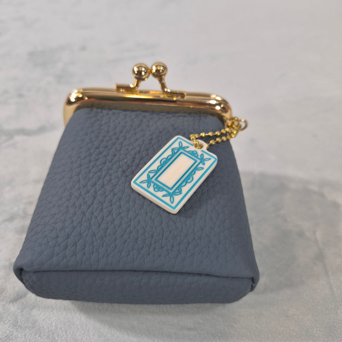 Mah Jongg “Mahj Money” Leather Coin Purse with 2-Sided Tile Charm