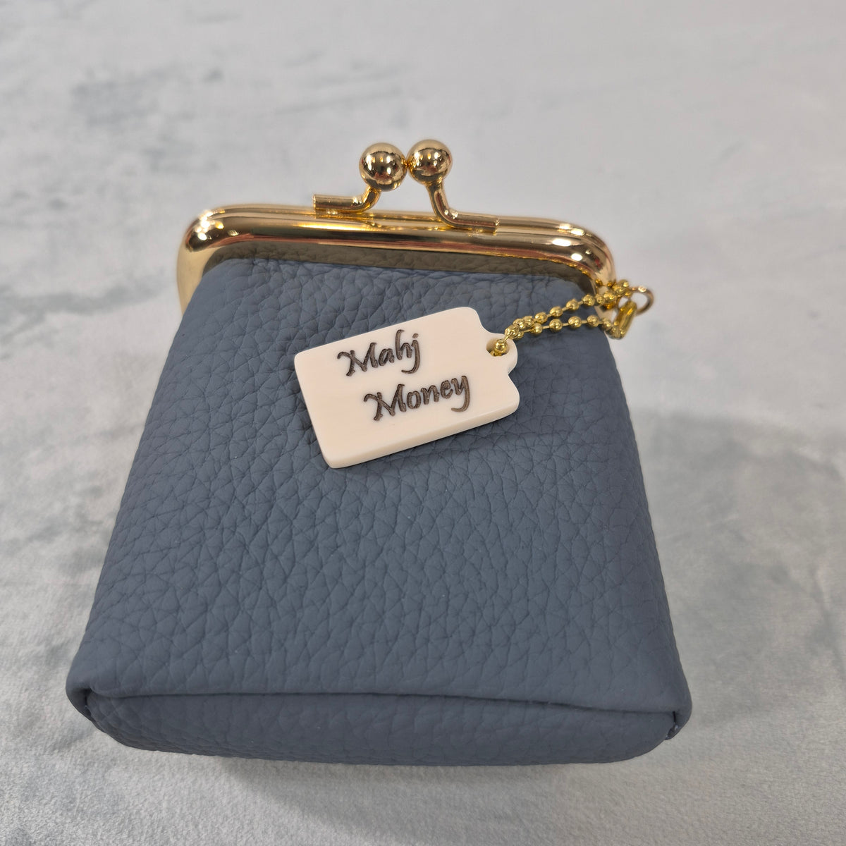 Mah Jongg “Mahj Money” Leather Coin Purse with 2-Sided Tile Charm
