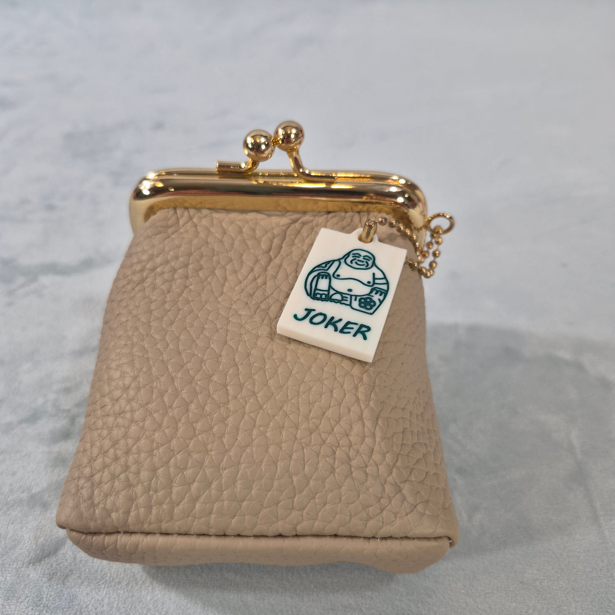 Mah Jongg “Mahj Money” Leather Coin Purse with 2-Sided Tile Charm