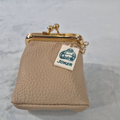 Mah Jongg “Mahj Money” Leather Coin Purse with 2-Sided Tile Charm