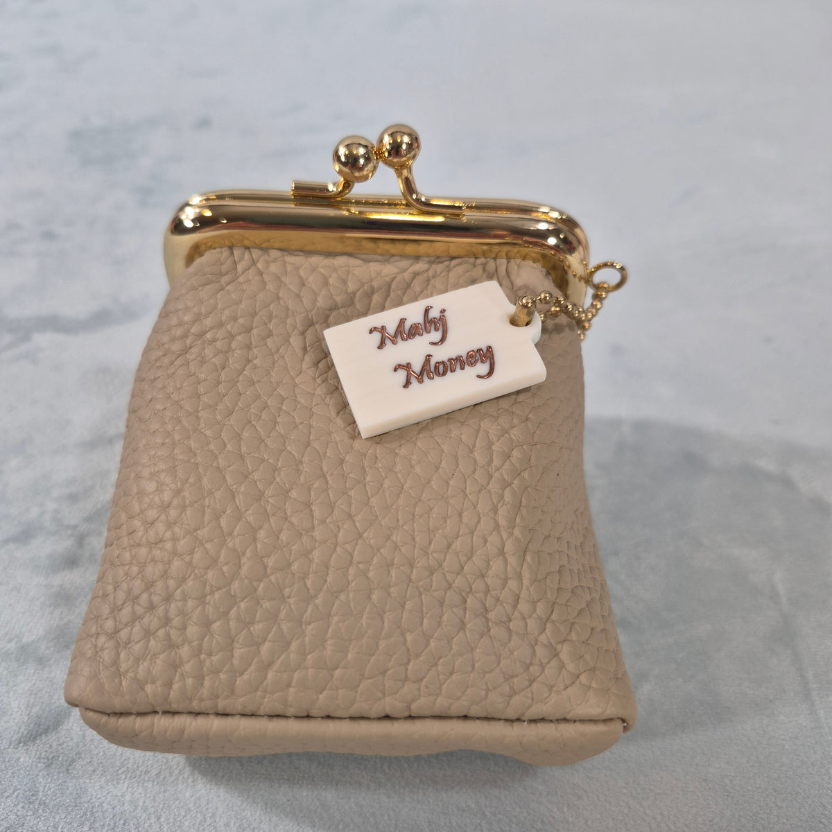 Mah Jongg “Mahj Money” Leather Coin Purse with 2-Sided Tile Charm