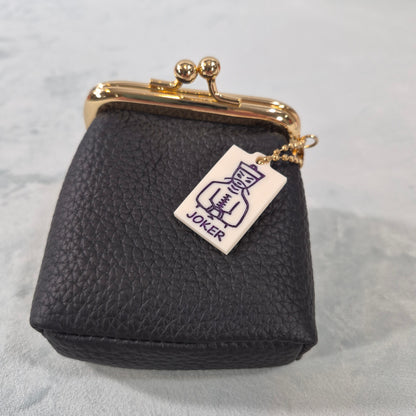 Mah Jongg “Mahj Money” Leather Coin Purse with 2-Sided Tile Charm