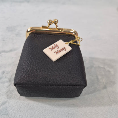 Mah Jongg “Mahj Money” Leather Coin Purse with 2-Sided Tile Charm