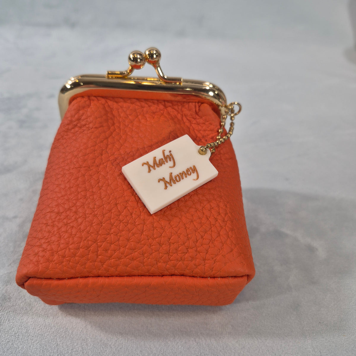 Mah Jongg “Mahj Money” Leather Coin Purse with 2-Sided Tile Charm
