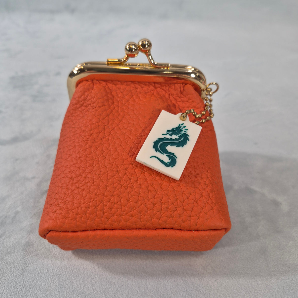 Mah Jongg “Mahj Money” Leather Coin Purse with 2-Sided Tile Charm